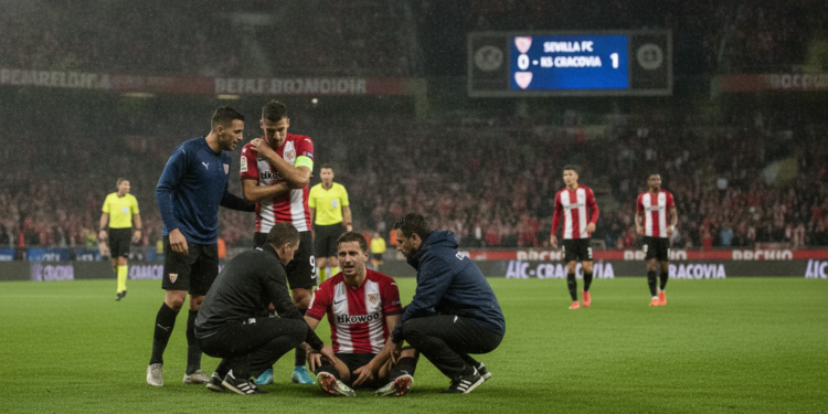 Sevilla suffer narrow defeat to KS Cracovia as injuries mount