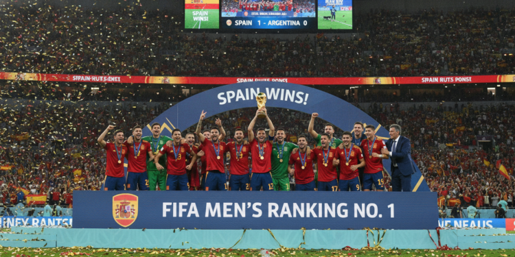 Spain seizes FIFA men's No 1 ranking after World Cup final win