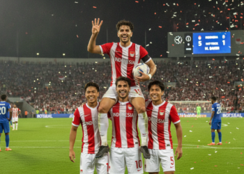 Mitch Baker scores hat-trick on international debut as Indonesia win 5-1