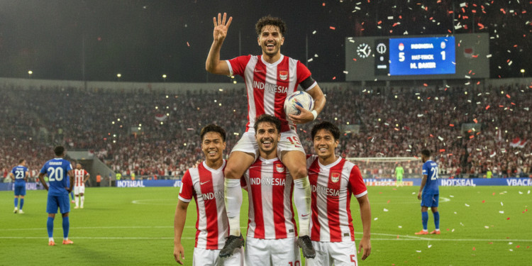 Mitch Baker scores hat-trick on international debut as Indonesia win 5-1