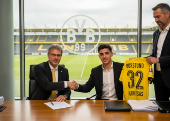 Borussia Dortmund secure €32m deal to sign Greece midfielder Konstantinos Karetsas