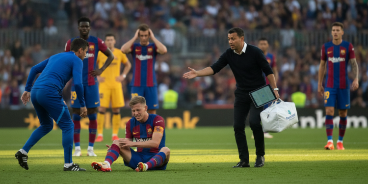 Barcelona launches urgent search for midfielder after Frenkie de Jong MCL tear